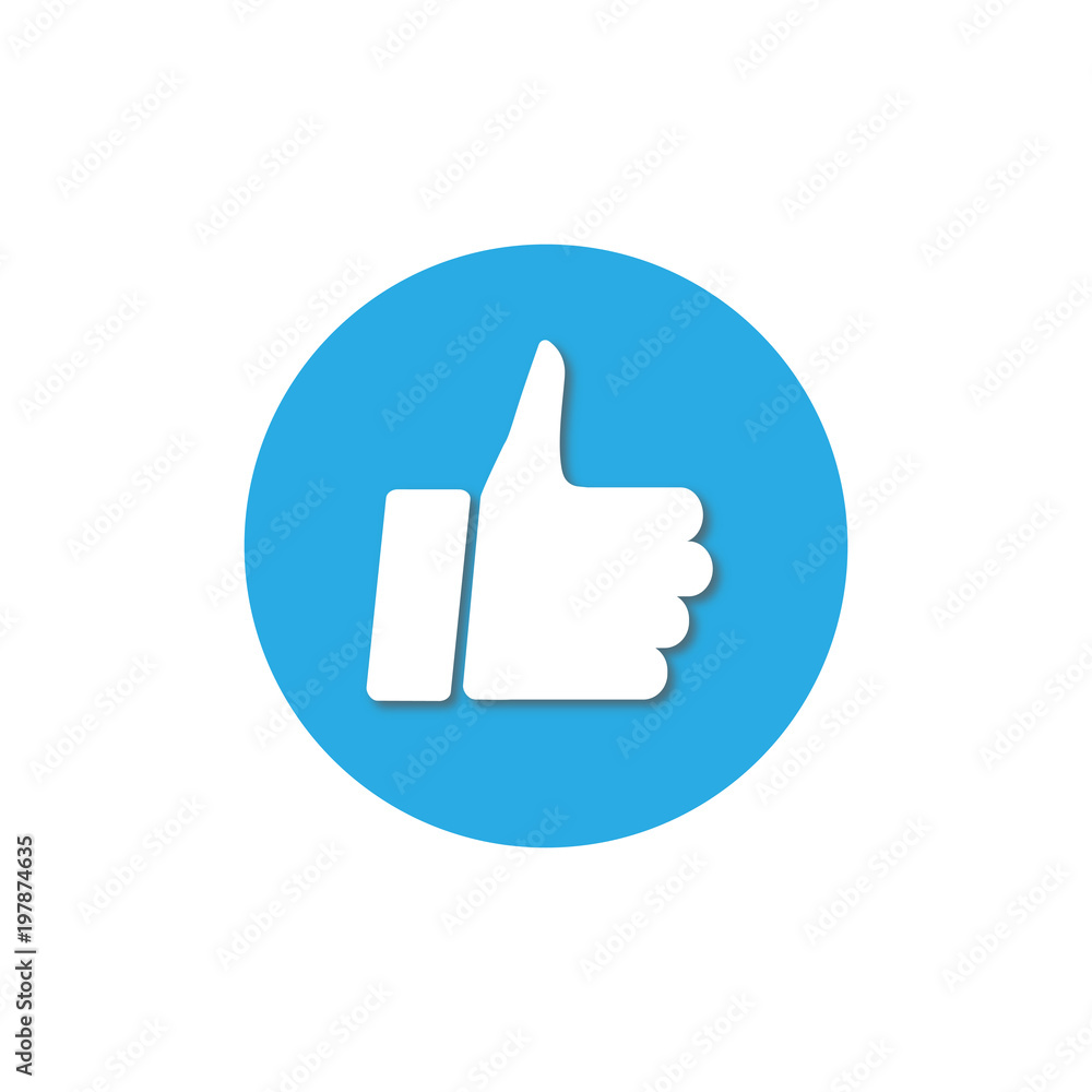 Like icon. Flat design, vector illustration. Like icon. Flat design, vector illustration.