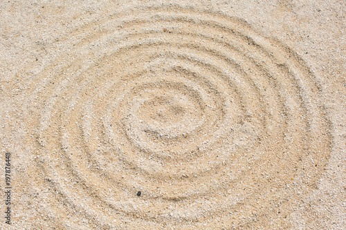 Pattern on the yellow sand.