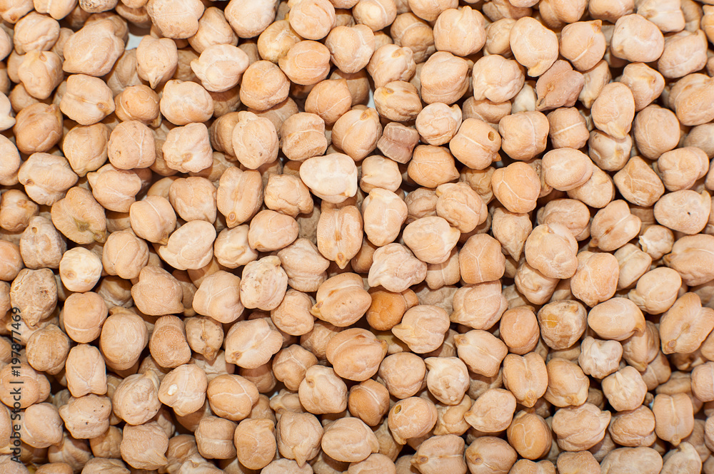 healthy food. chickpeas background. chickpeas texture, macro, top view healthy food. chickpeas background. chickpeas texture, macro, top view