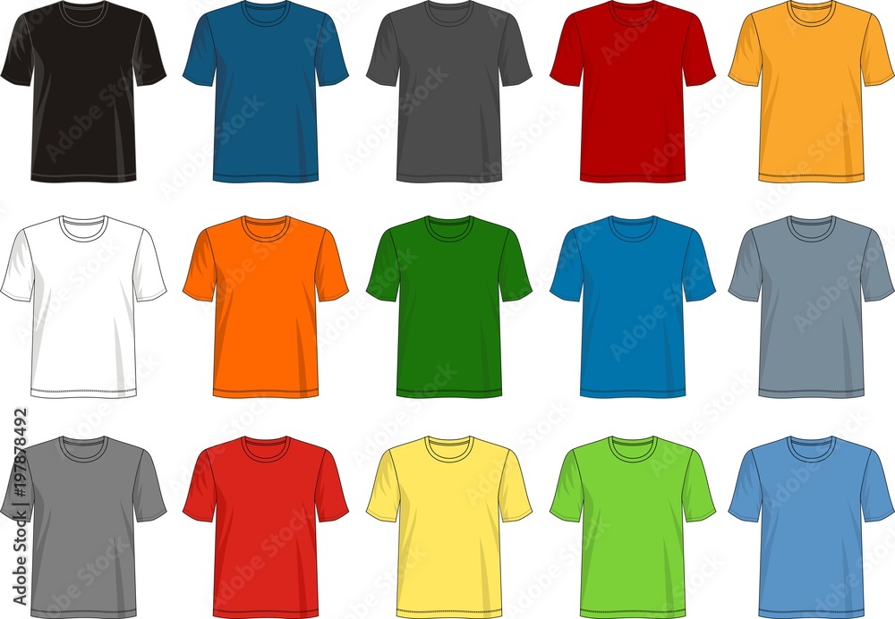 design vector t shirt template collection for men Stock Vector | Adobe ...