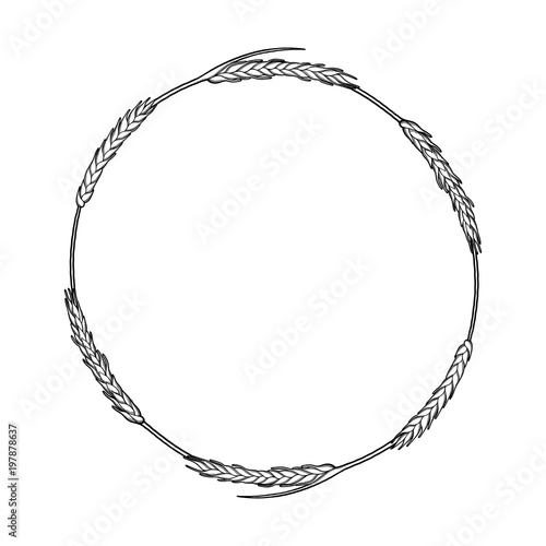 Graphic malt wreath