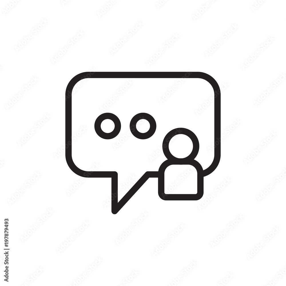user message outlined vector icon. Modern simple isolated sign. Pixel perfect vector illustration for logo, website, mobile app and other designs user message outlined vector icon. Modern simple isolated sign. Pixel perfect vector illustration for logo, website, mobile app and other designs