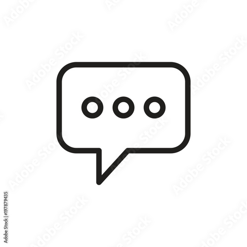 message speech bubble outlined vector icon. Modern simple isolated sign. Pixel perfect vector  illustration for logo, website, mobile app and other designs photo