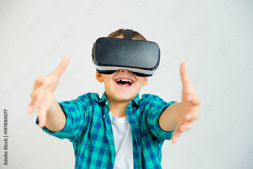 kid in vr headset kid in vr headset