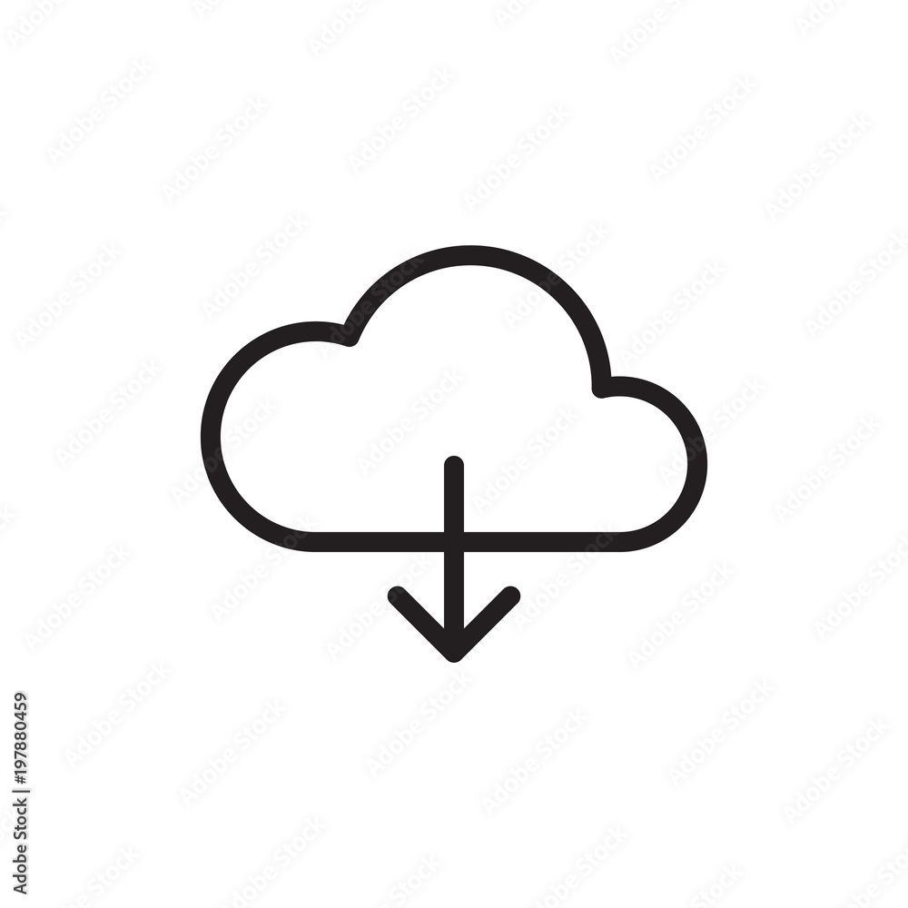 download cloud outlined vector icon. Modern simple isolated sign. Pixel perfect vector illustration for logo, website, mobile app and other designs download cloud outlined vector icon. Modern simple isolated sign. Pixel perfect vector illustration for logo, website, mobile app and other designs
