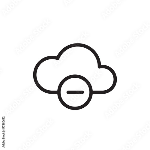 hide cloud outlined vector icon. Modern simple isolated sign. Pixel perfect vector  illustration for logo, website, mobile app and other designs