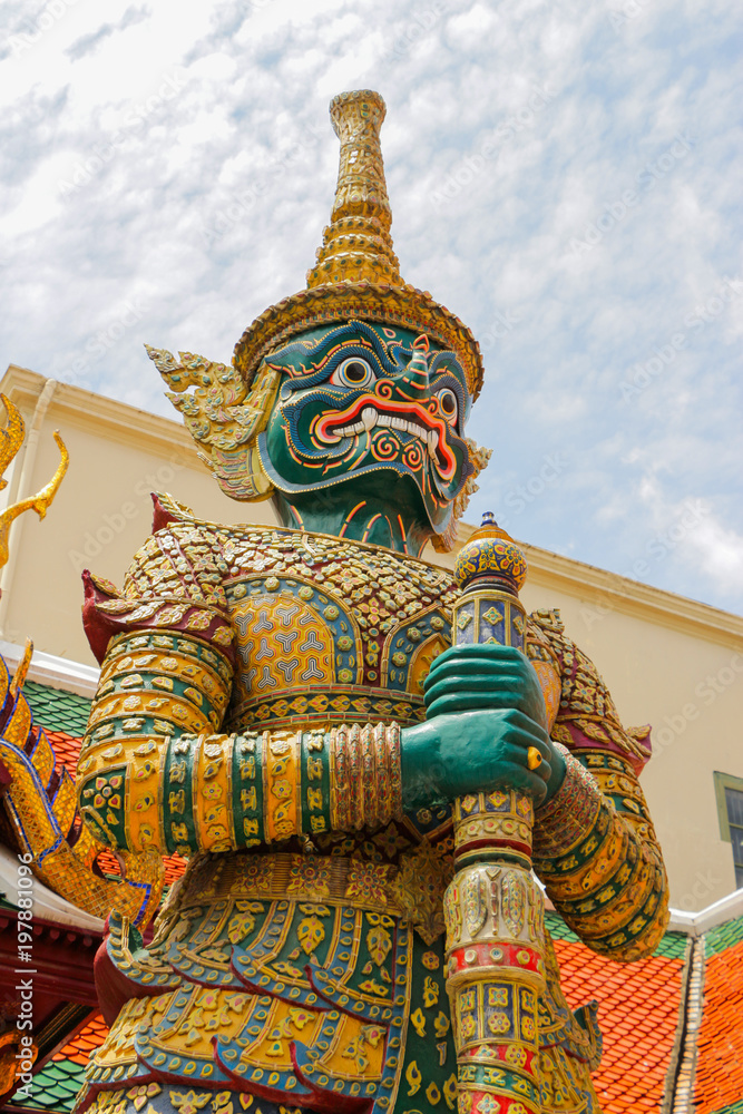 Giant in Grand Palace the Emerald Buddha Temple  Thailand