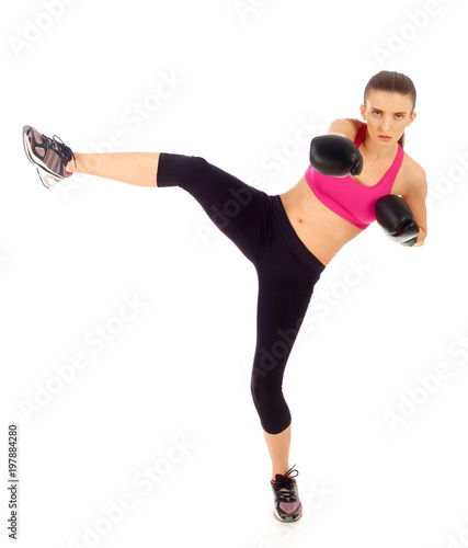 Kickboxing woman
