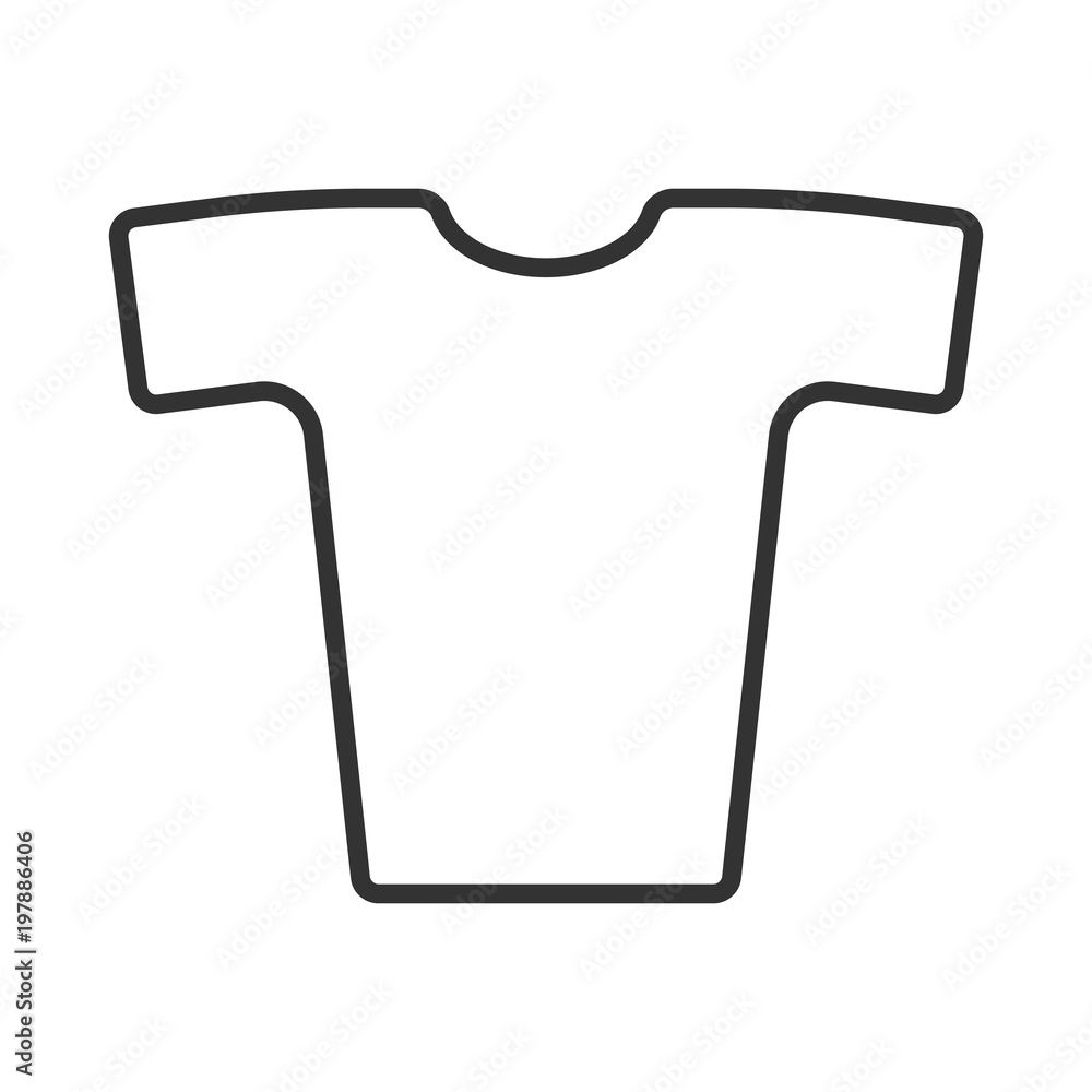 Simple vector image of t-shirts in fine lines on a white background Simple vector image of t-shirts in fine lines on a white background
