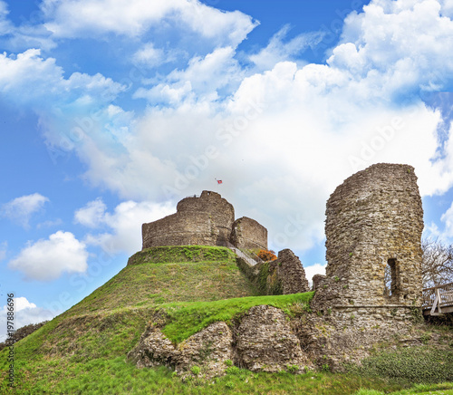 Launceston castle in the town of Launceston