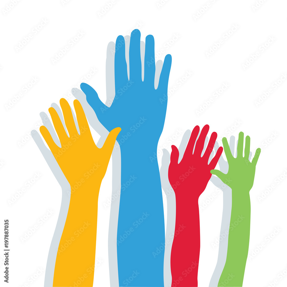 hands of different colors. cultural and ethnic diversity, vector illustration hands of different colors. cultural and ethnic diversity, vector illustration