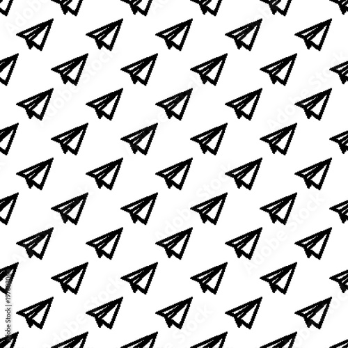 glider paper Pattern Abstract Geometric wallpaper. Vector illustration. background. black. on white background