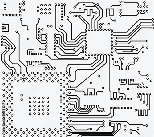 High tech electronic circuit board vector background