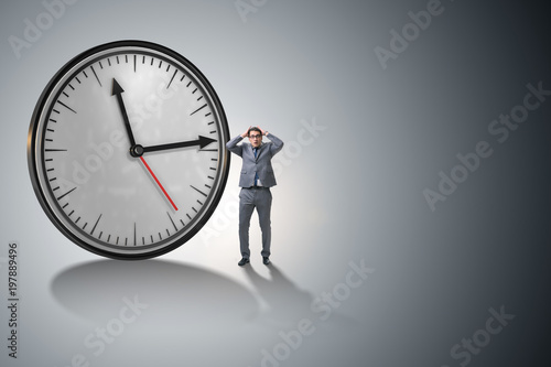 Businessman in time management concept