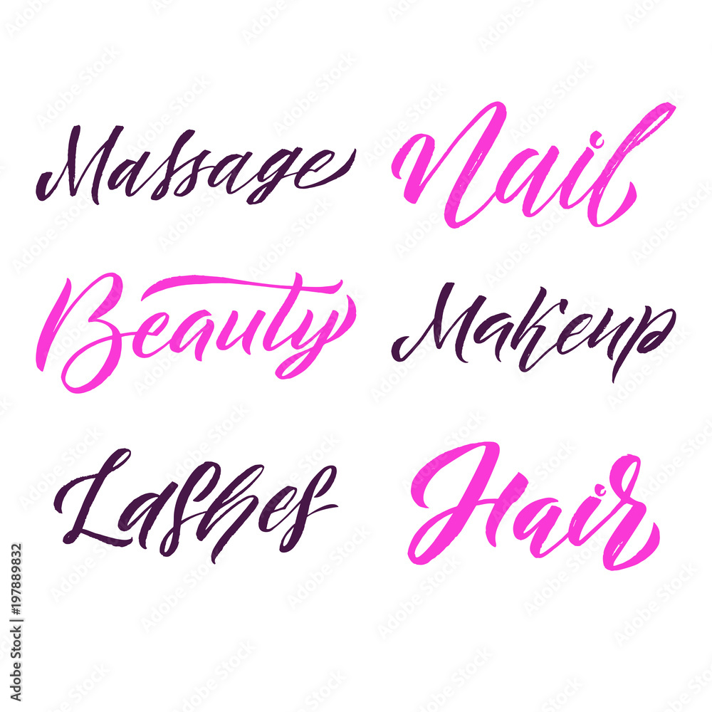 Beauty Typography Square Poster. Vector lettering. Calligraphy phrase for gift cards, scrapbooking, beauty blogs. Typography art.