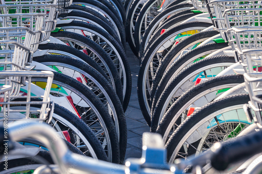 Lots of Public Bicycles in China for Rent Lots of Public Bicycles in China for Rent