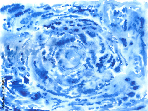 Abstract watercolor background in blue color