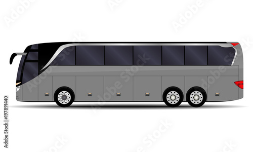 realistic bus. side view