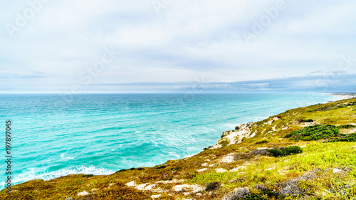 The beautiful Coastline of False Bay along Baden Powell Drive between Macassar and Muizenberg near Cape Town  South Africa