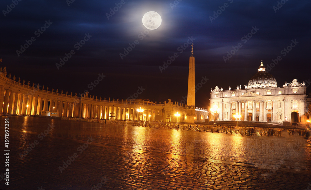 basilica and square of Saint Peter in the Vatican