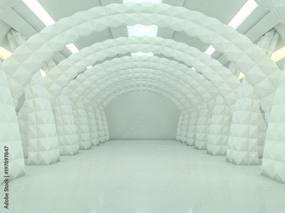 Obraz premium Abstract modern architecture background. 3D rendering