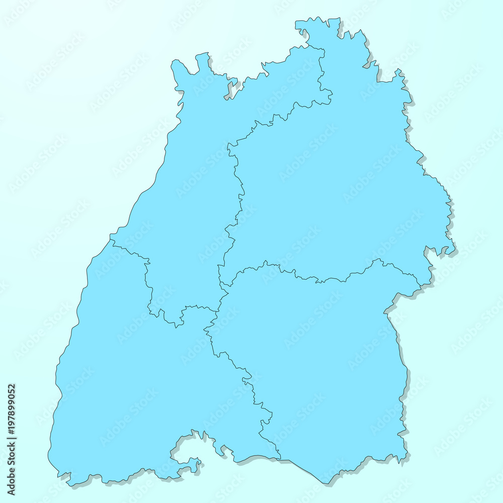 Baden-Wurttemberg blue map on degraded background vector