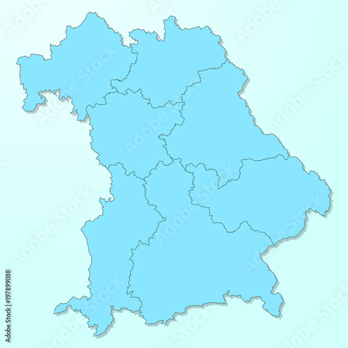 Bavaria blue map on degraded background vector