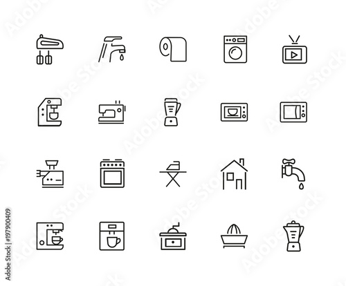 Household icon set