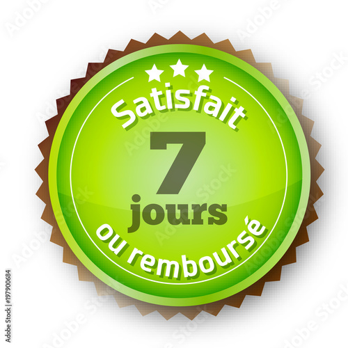 Icône pour commerce en ligne - Garantie Satisfait ou remboursé 7 jours