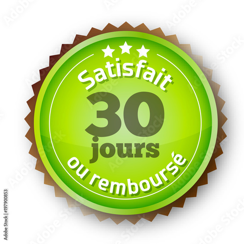 Icône pour commerce en ligne - Garantie Satisfait ou remboursé 30 jours