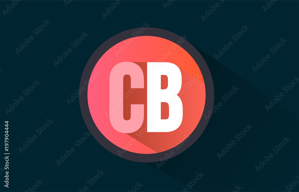 blue pink alphabet letter cb c b logo combination with long shadow design blue pink alphabet letter cb c b logo combination with long shadow design