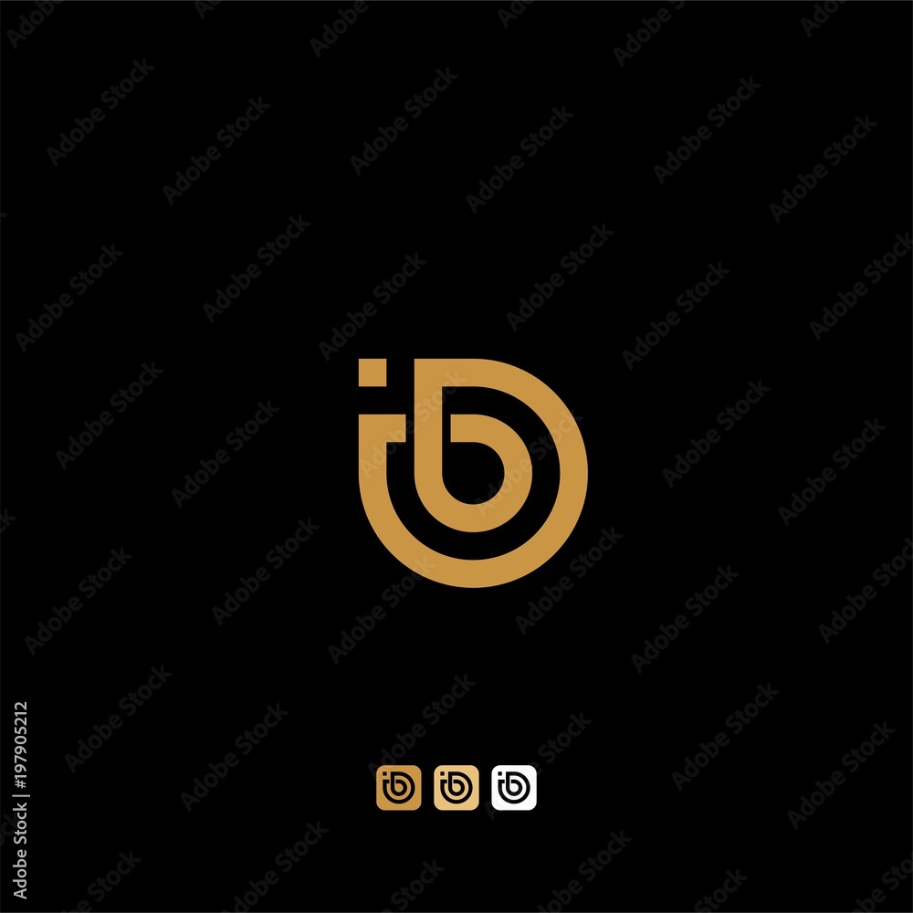 b technology logo vector