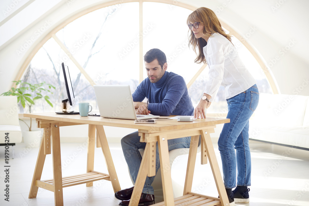 Business team working together new project at the office Business team working together new project at the office