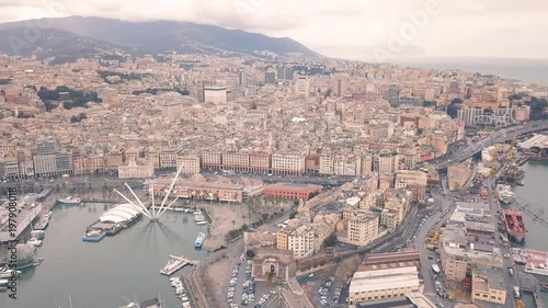 Wallpaper Mural Aerial view of Genoa city in Italy Torontodigital.ca