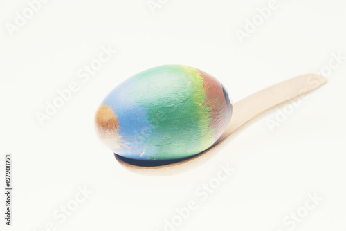 Colorful handmade easter eg...