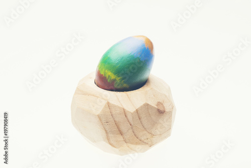 Colorful handmade easter eg...