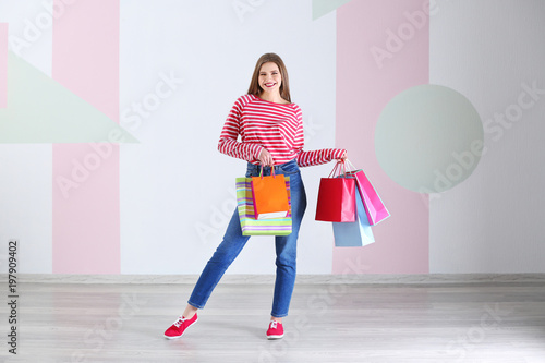 Beautiful young woman with ...