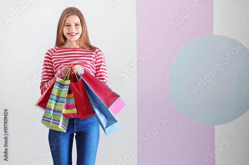 Beautiful young woman with ...