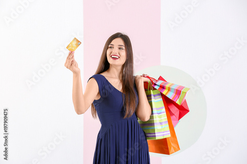 Beautiful young woman with ...