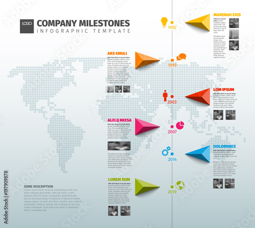 Vector Infographic Company History Timeline Template