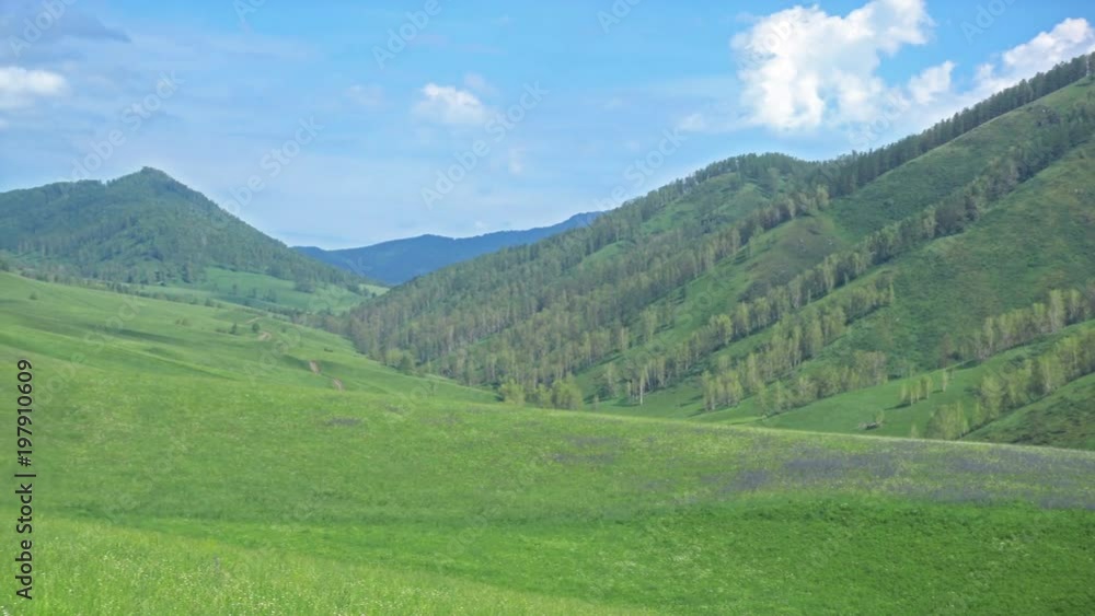 Green mountains landscape in Altai, Russia Green mountains landscape in Altai, Russia