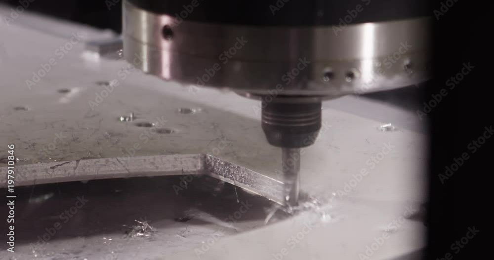 Close-up of a water jet metal cutting machine in slow motion Close-up of a water jet metal cutting machine in slow motion