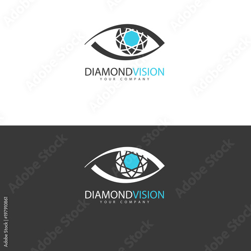 Vision Logo design, concept idea. Vector symbol, badge, logo. 
