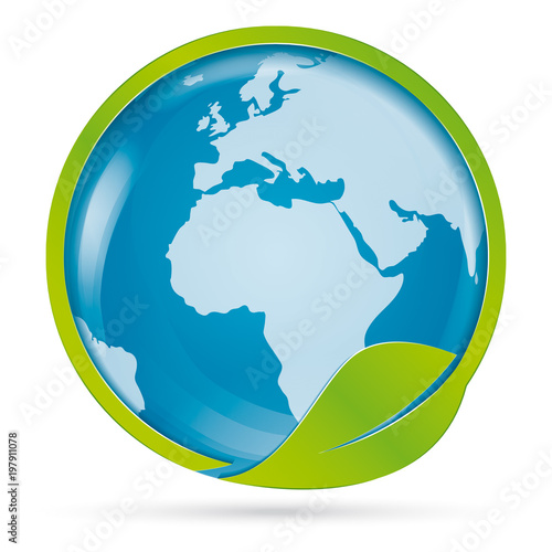 Ecologia foglia con mondo Europa