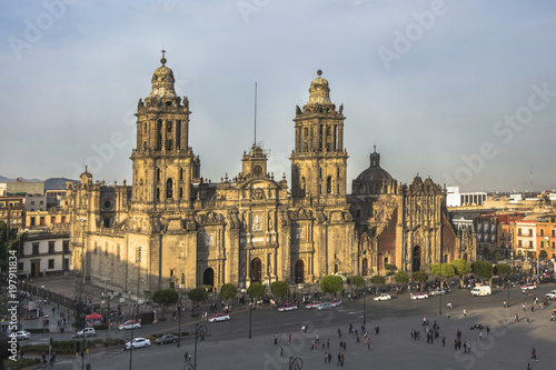 Constitution Square (Zocalo) view from the dome of the Metropolitan Cathedral © Mariana Ianovska