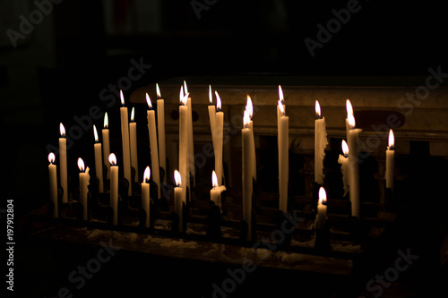 candle - in a church - pray- candele - chiesa - preghiere - religione