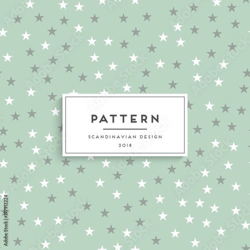 Scandinavian floral seamless pattern