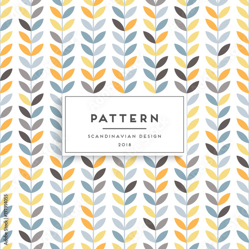 Scandinavian floral seamless pattern