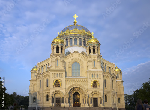 Orthodox Naval cathedral of St. Nicholas in Kronshtadt, Saint-petersburg Russia © Konstantin Kulikov