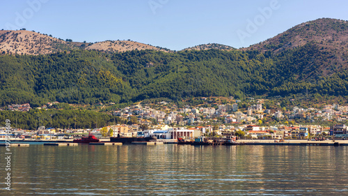 Panorama of the Igoumenitsa port in Greece. Thesprotia © flowertiare